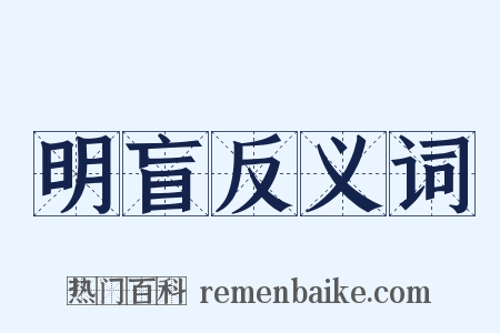 明盲反义词是什么意思的图片